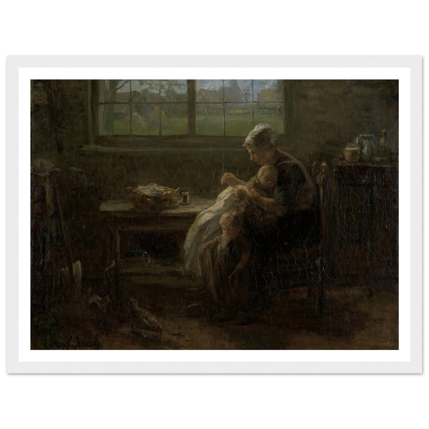 ‘The Joy of Motherhood’ (1890) Art Print | Jozef Israels-Quipham Collections