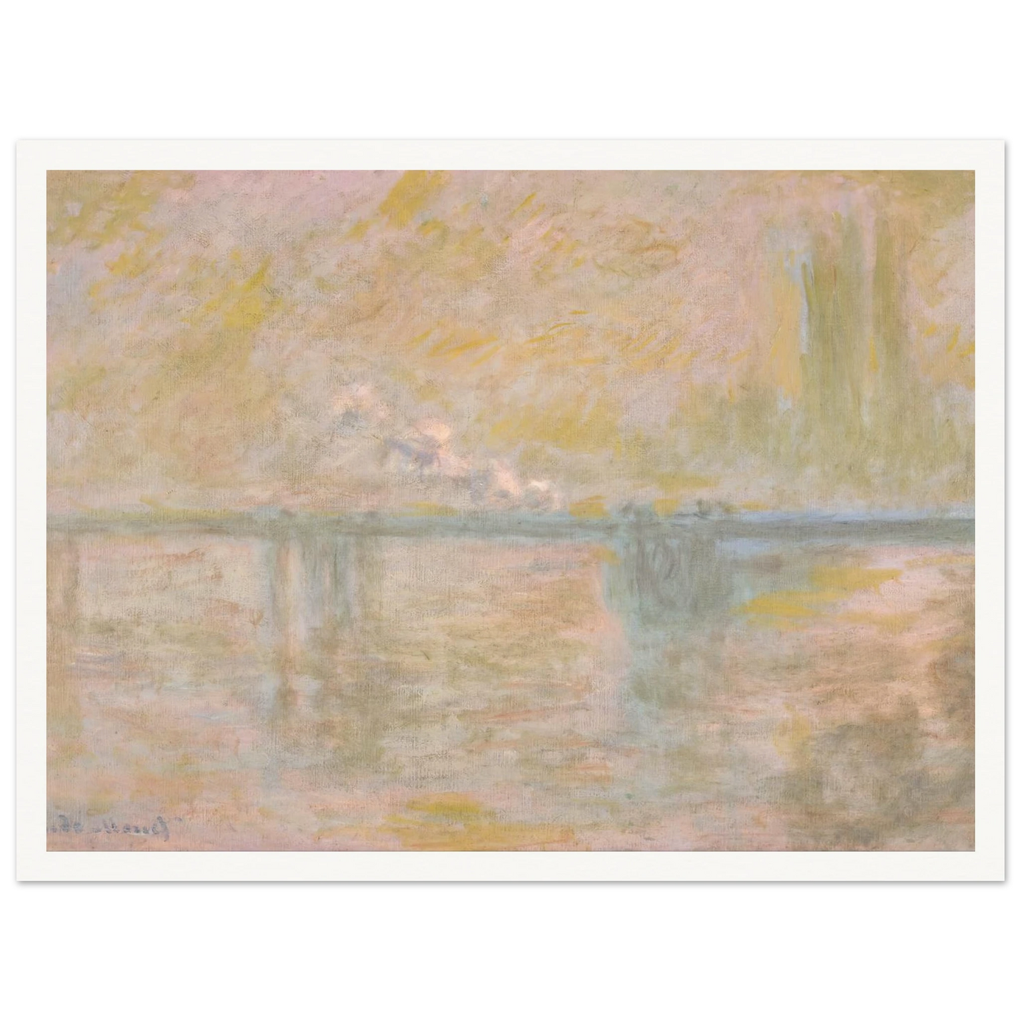 Charing-Cross Bridge in London (circa 1902) Art Print | Claude Monet-Quipham Collections