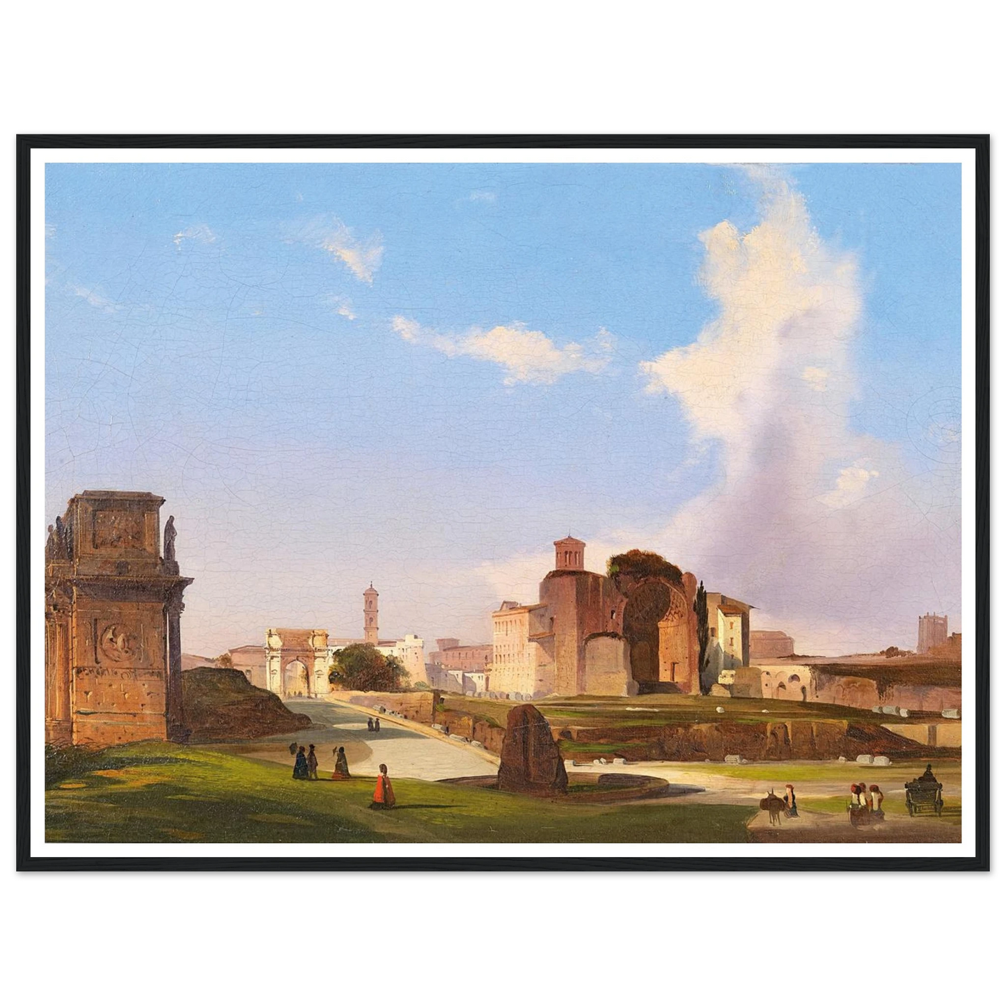 A View Of The Roman Forum With The Arch Of Constantine Art Print | Ippolito Caffi-Quipham Collections