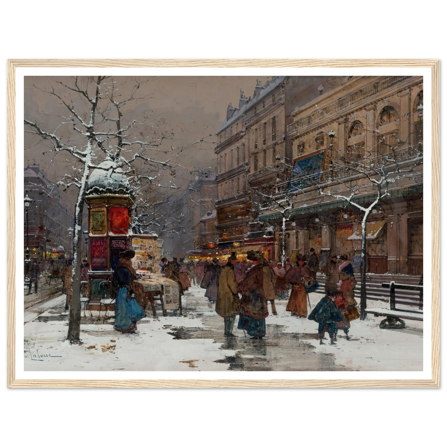 Paris, boulevard en hiver Art Print | Eugene Galien Laloue-Quipham Collections