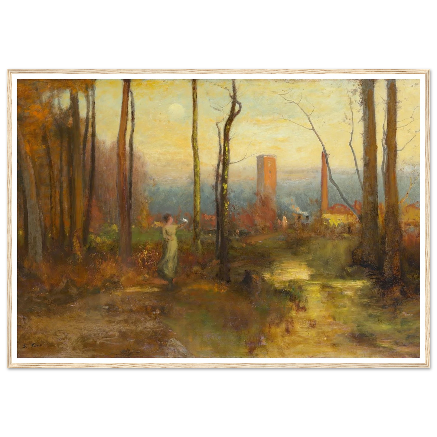 The Mill Stream, Montclair, New Jersey (c. 1888) Art Print | George Inness-Quipham Collections