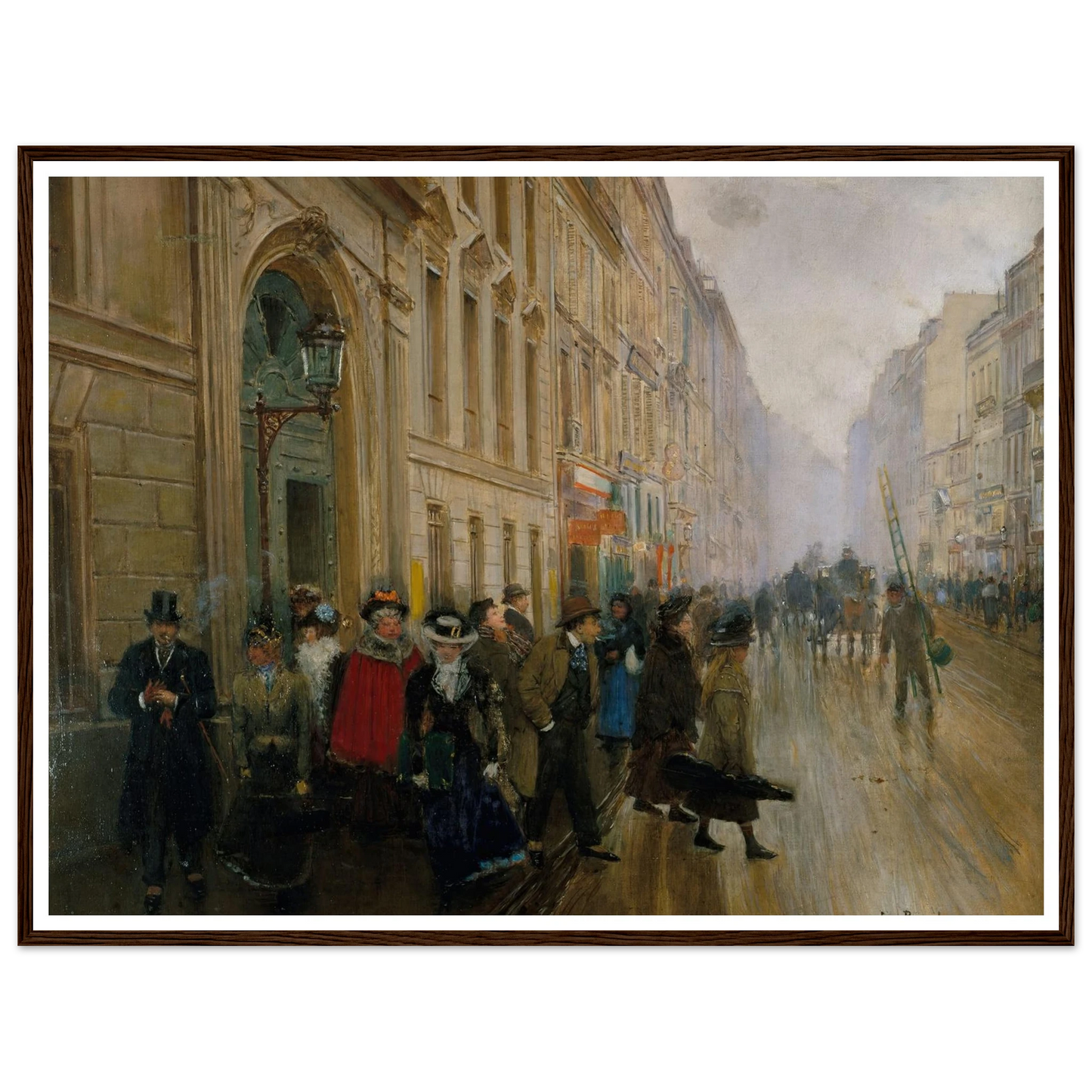 La sortie du conservatoire de musique (1899) Art Print | Jean Beraud-Quipham Collections