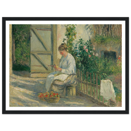 Julie Pissarro épluchant des légumes (1878) Art Print | Camille Pissarro-Quipham Collections