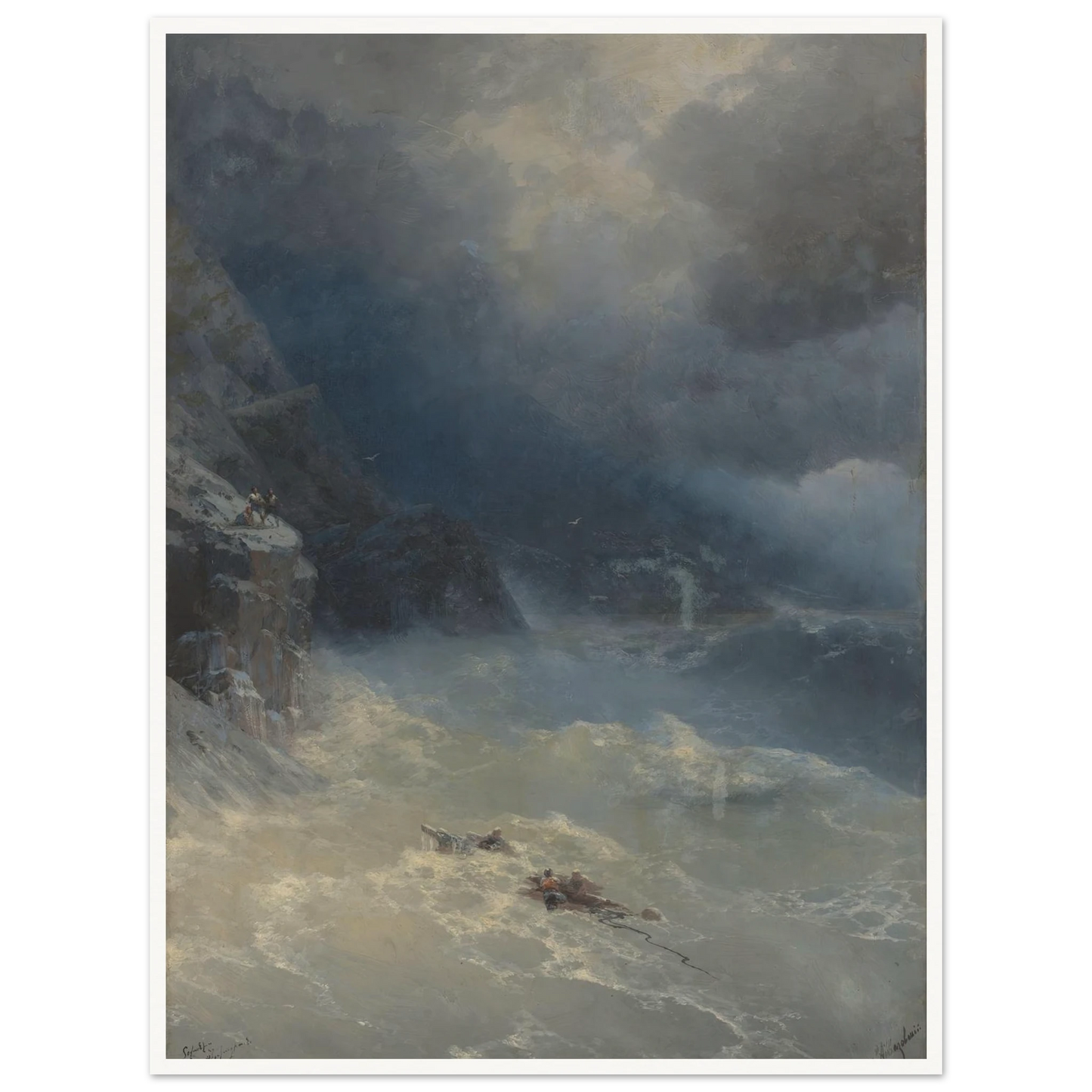 The storm at Cape Aya (1899) Art Print | Ivan Konstantinovich Aivazovsky-Quipham Collections