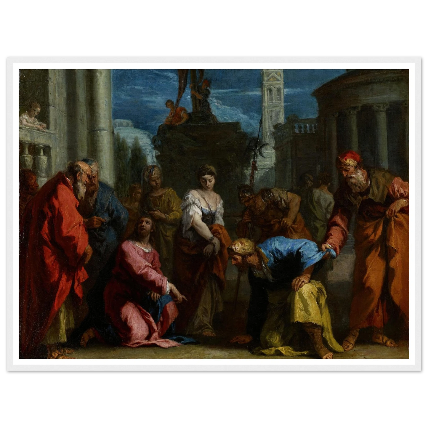 Christ and the Woman Taken in Adultery (1720s) Art Print | Sebastiano Ricci-Quipham Collections