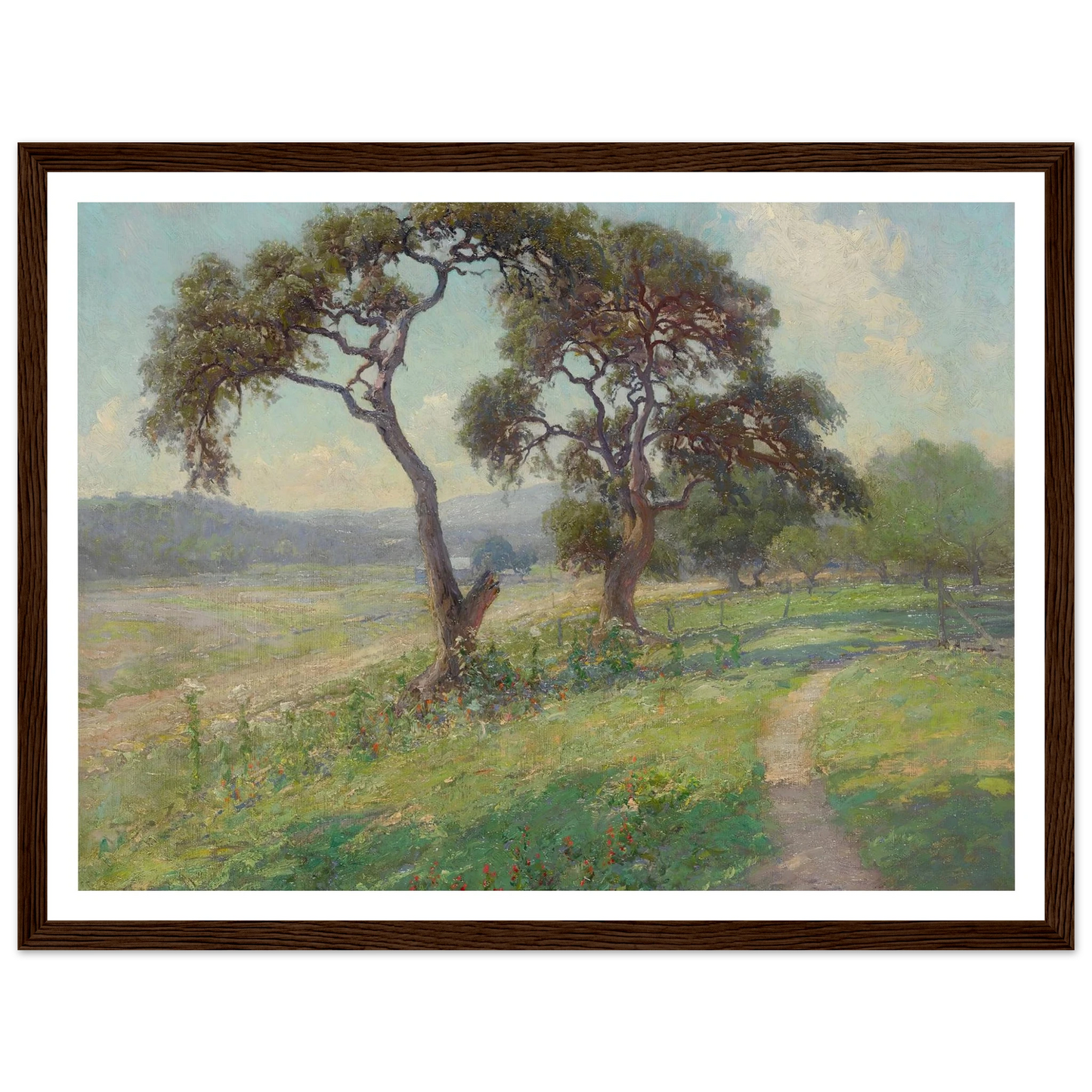 Untitled (Texas Hill Country Landscape) (circa 1915-1916) Art Print | Julian Onderdonk-Quipham Collections