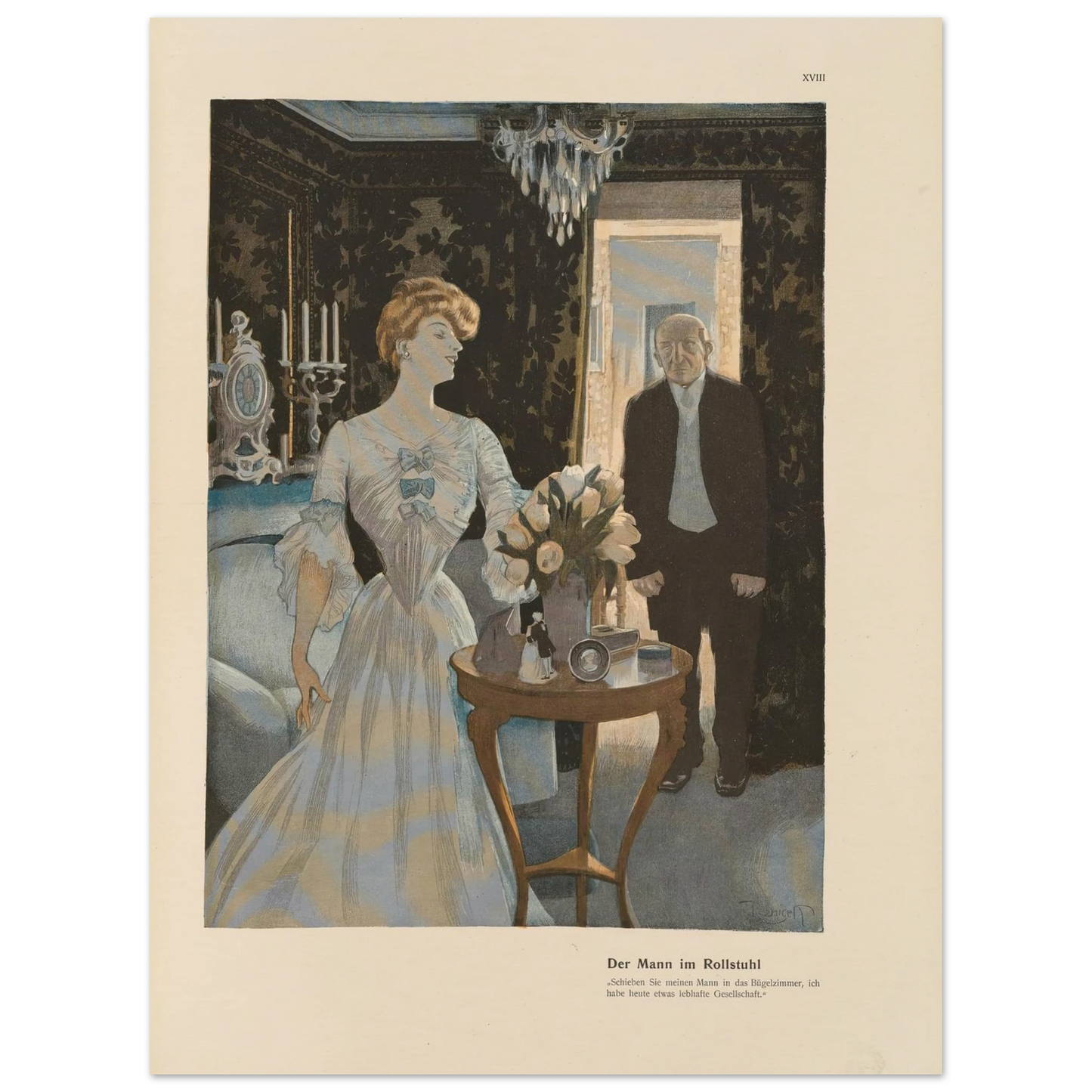 Der Mann im Rollstuhl (1908) Art Print | Ferdinand Freiherr von Reznicek-Quipham Collections