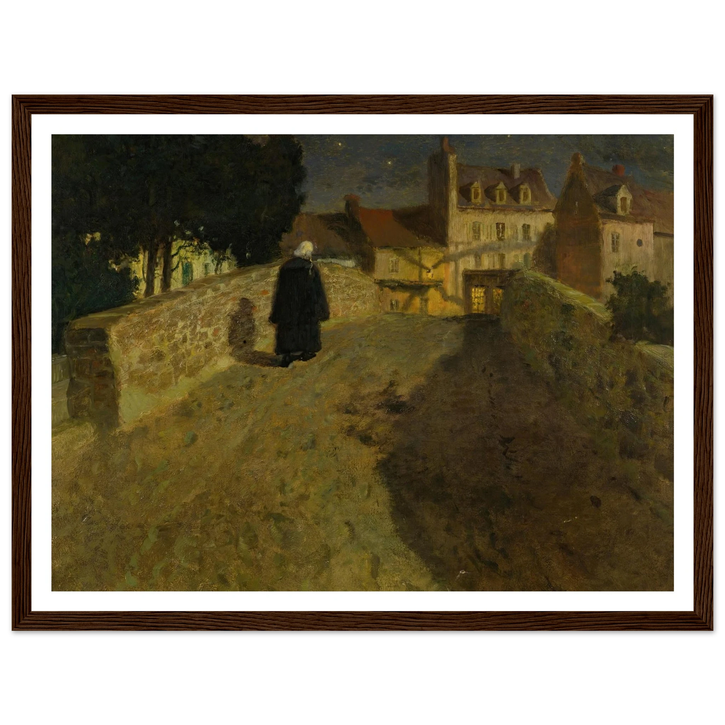 Towards The Pont Lovignon (Pont Fleuri) In Quimperlé Art Print | Frits Thaulow-Quipham Collections