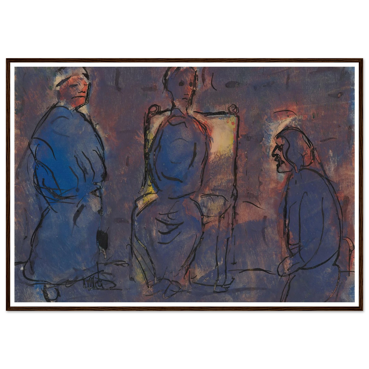 Conversation (1919) Art Print | Christian Rohlfs-Quipham Collections
