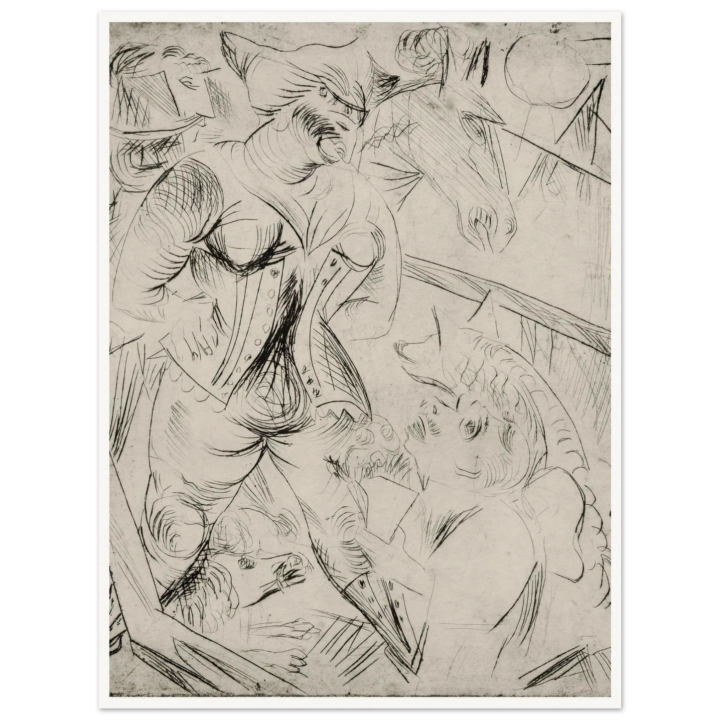 Illustration zur Landstürmerin Courage Art Print | Paul Kleinschmidt-Quipham Collections