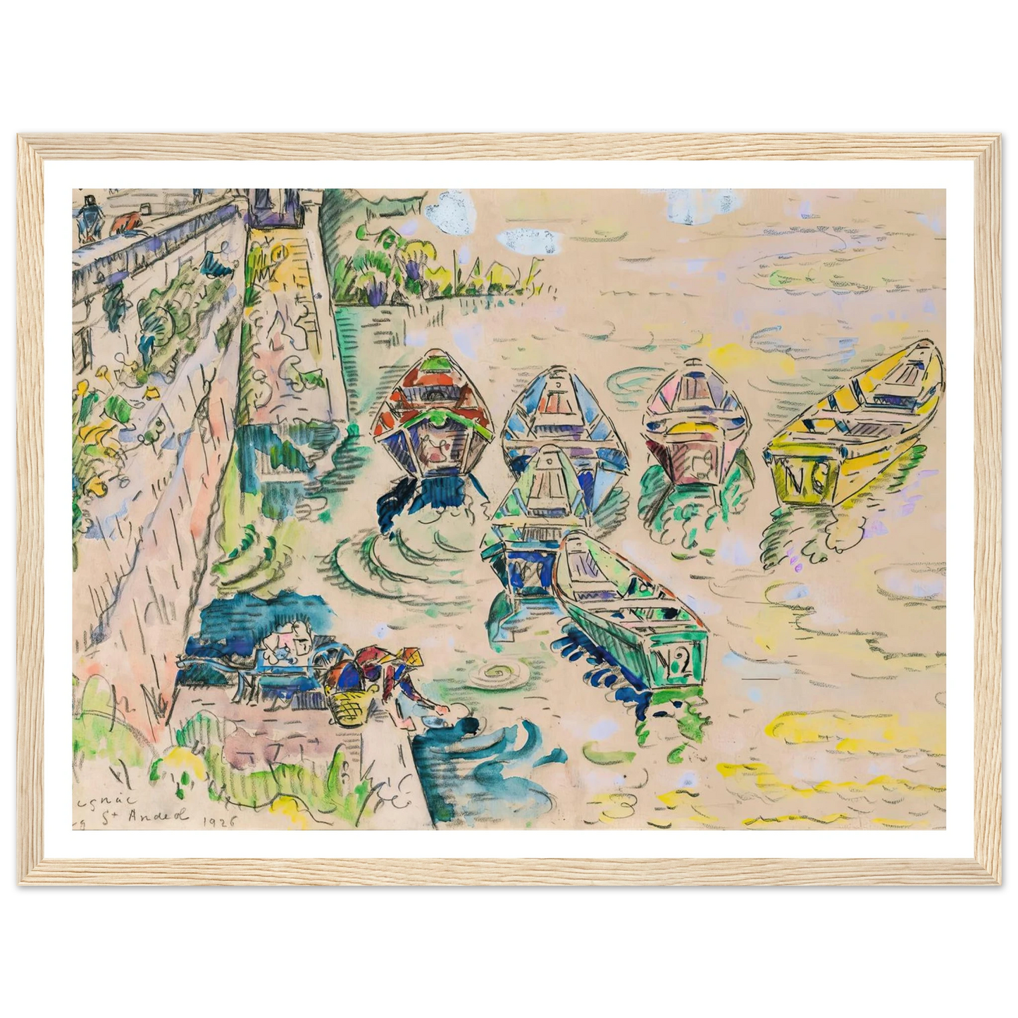 Bourg Saint-Andéo (1926) Art Print | Paul Signac-Quipham Collections