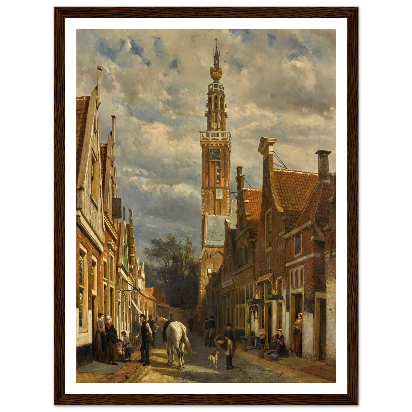 The carillon tower in Edam (1879) Art Print | Cornelis Springer-Quipham Collections