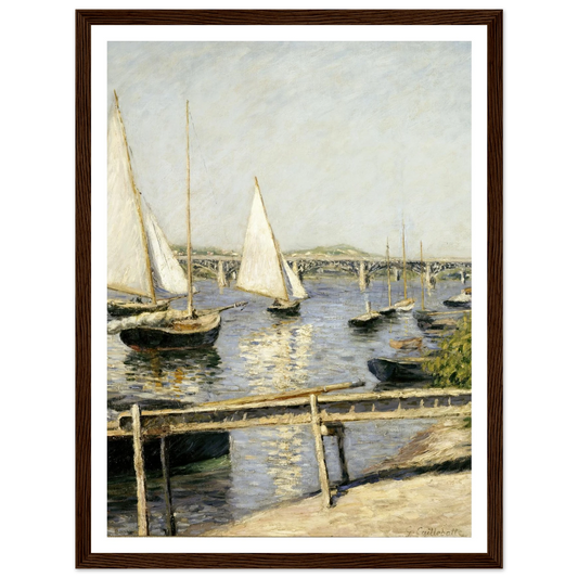 Sailing Boats at Argenteuil (circa 1888) Art Print | Gustave Caillebotte-Quipham Collections