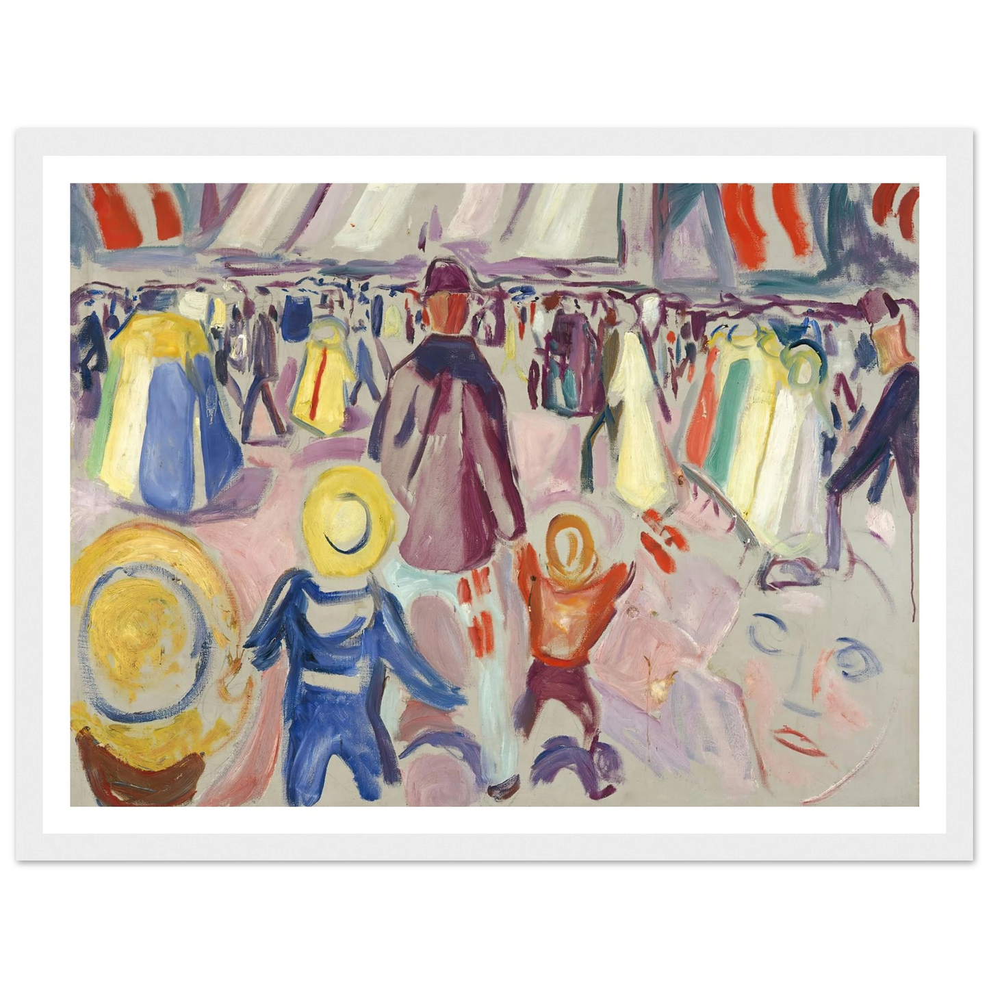 17th of May in a Small, Norwegian Town (1919) Art Print | Edvard Munch-Quipham Collections