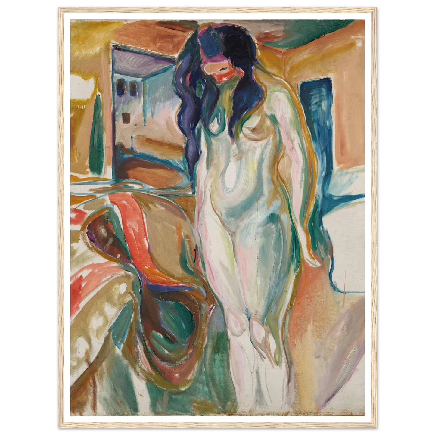 Model by the Wicker Chair (1919–21) Art Print | Edvard Munch-Quipham Collections