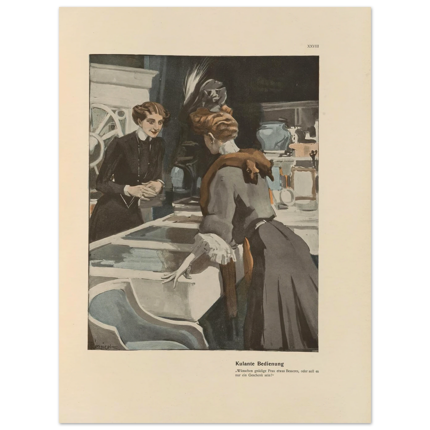 Kulante Bedienung (1908) Art Print | Ferdinand Freiherr von Reznicek-Quipham Collections