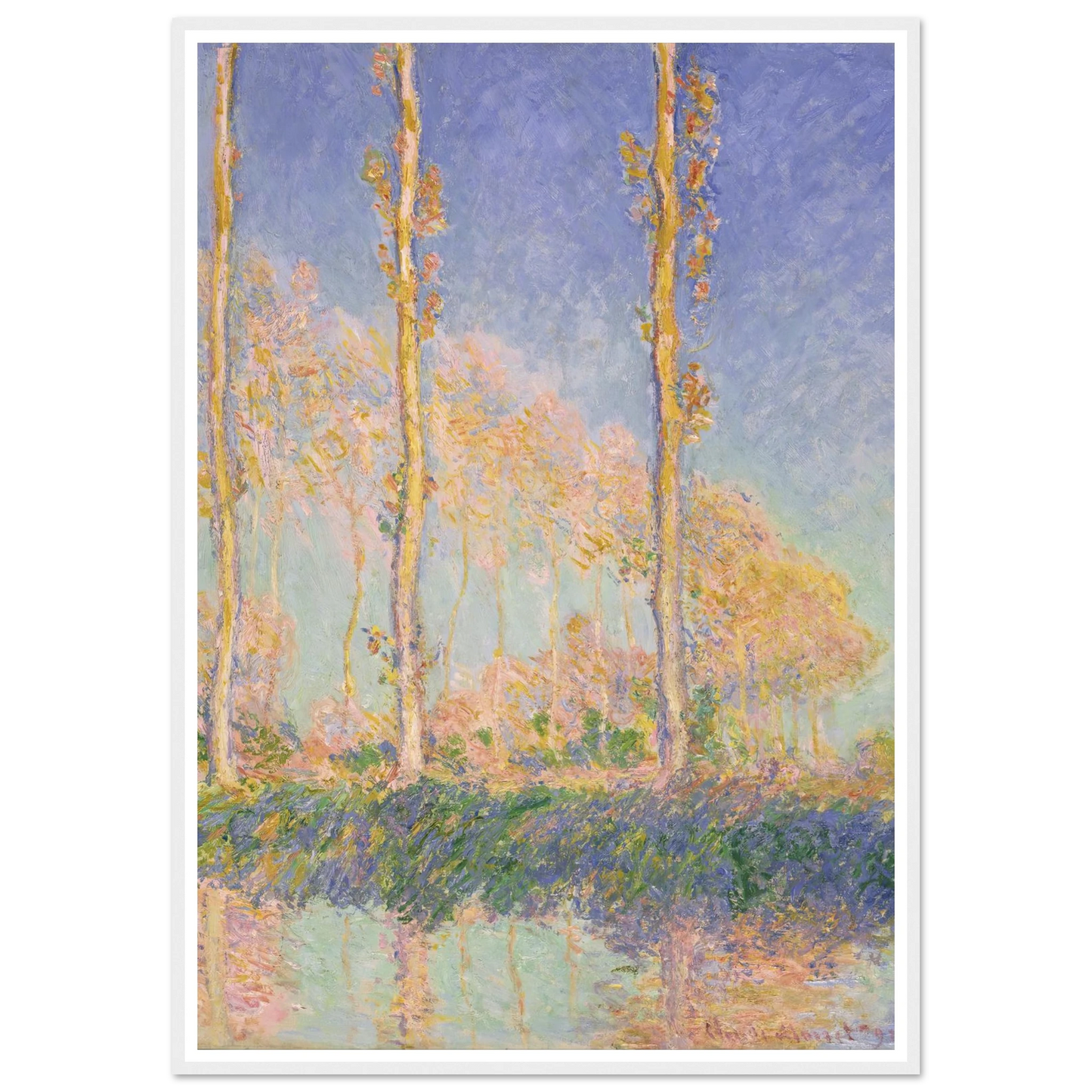 Poplars (1891) Art Print | Claude Monet-Quipham Collections