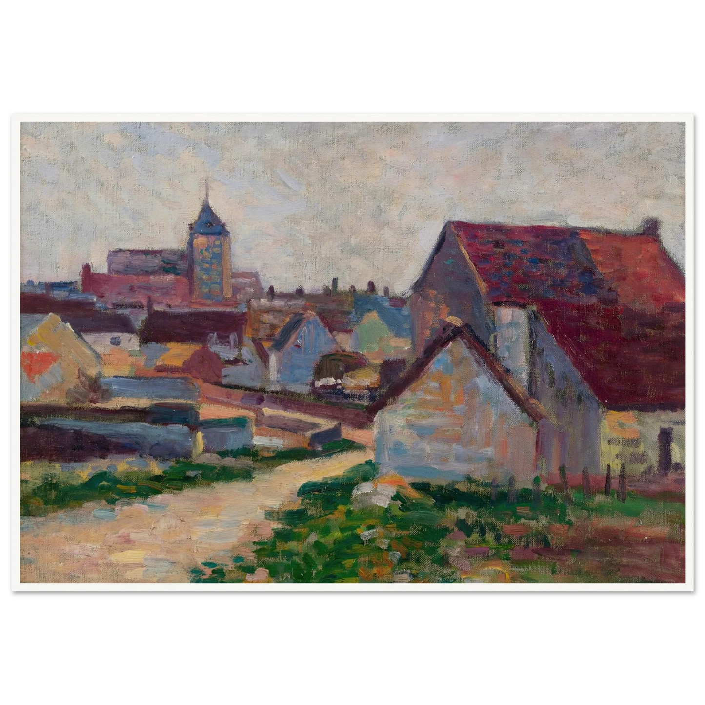 Le Village De Conche-Sur-Condoires (1897) Art Print | Maximilien Luce-Quipham Collections