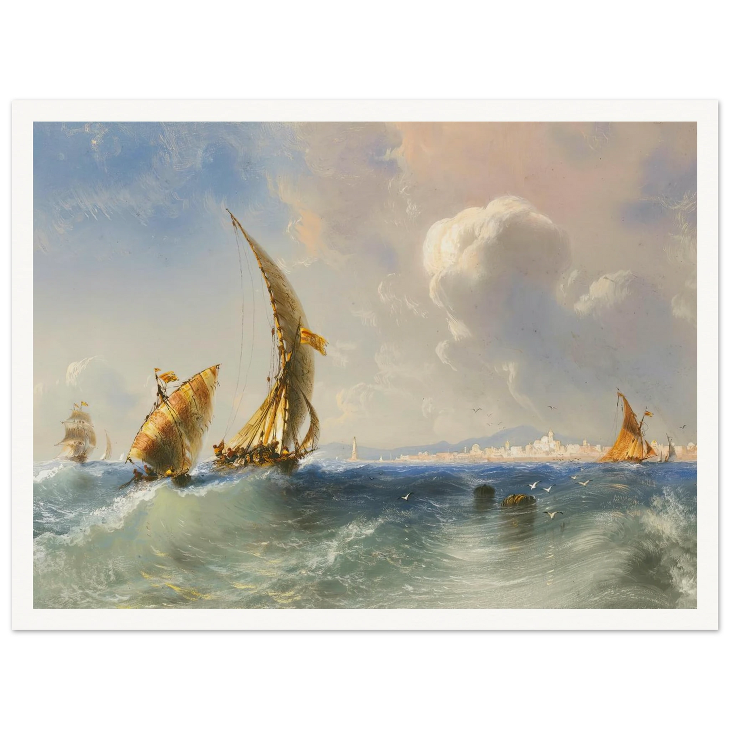 High Seas Near Alicante Art Print | Carlo Bossoli-Quipham Collections