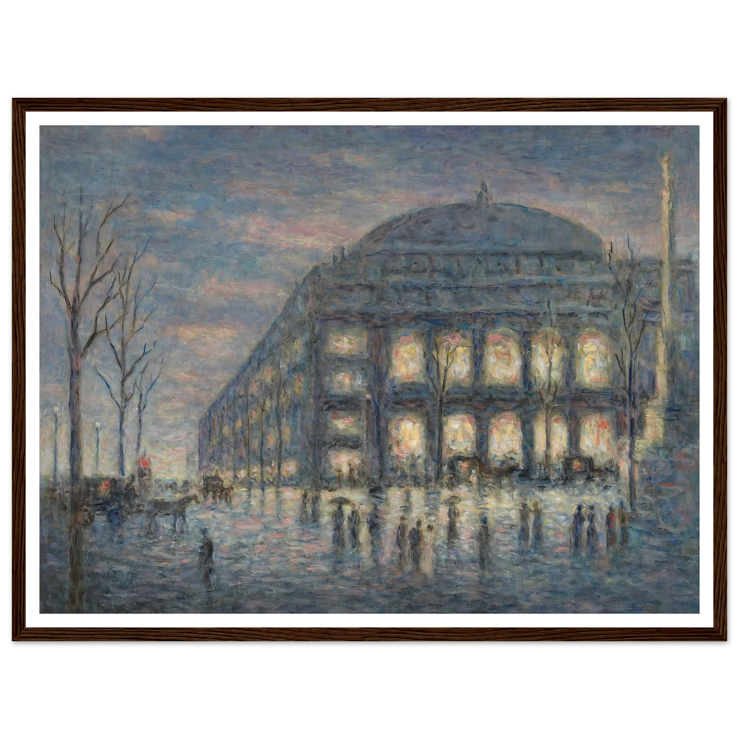 Paris, la place du Théâtre du Châtelet (circa 1900) Art Print | Maximilien Luce-Quipham Collections