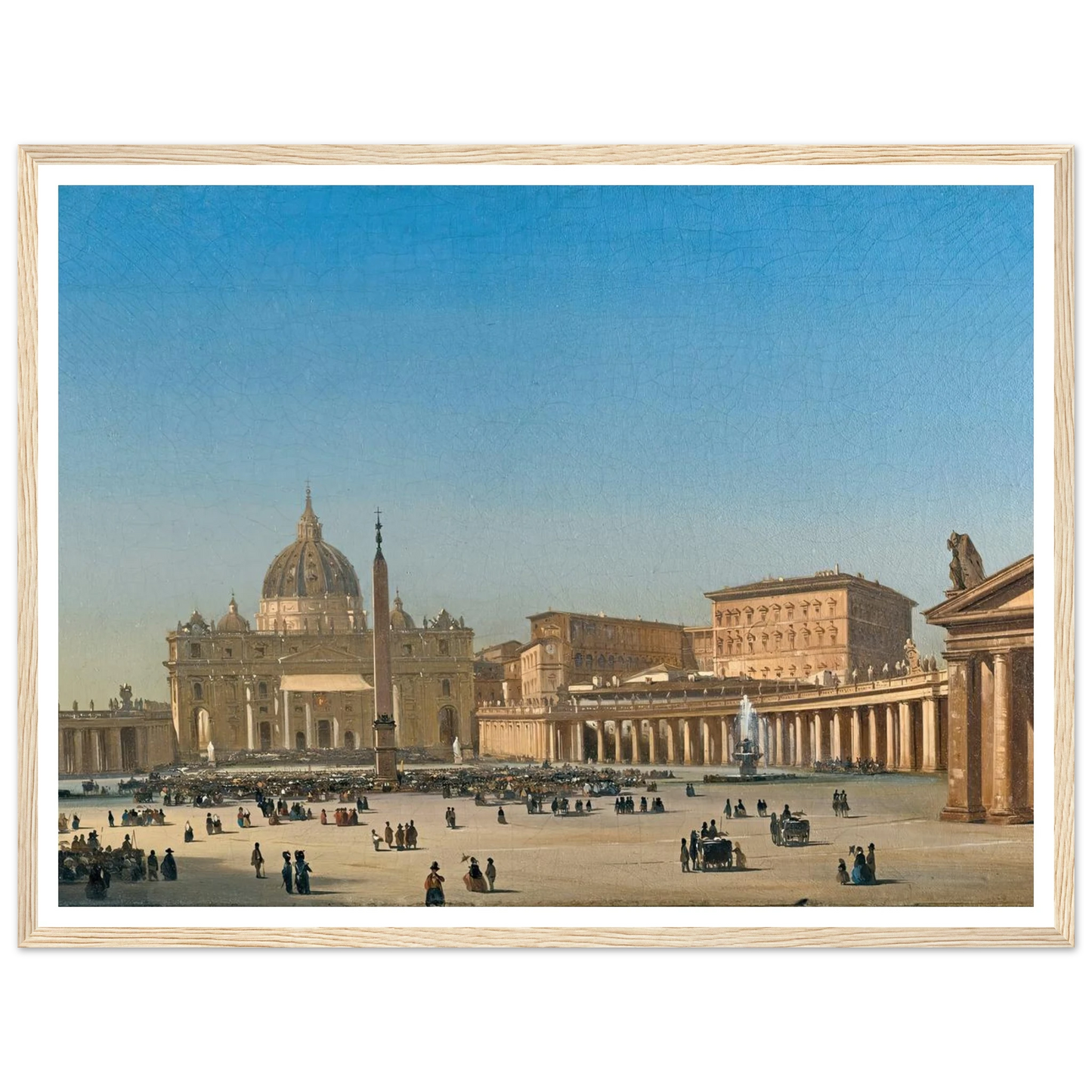 The Benediction Of Pius Ix In St Peter’s Square, Rome (1857) Art Print | Ippolito Caffi-Quipham Collections