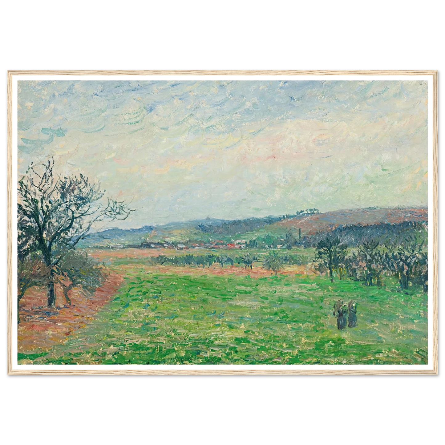 Les Coteaux De Gisors, Temps Gris (1885) Art Print | Camille Pissarro-Quipham Collections