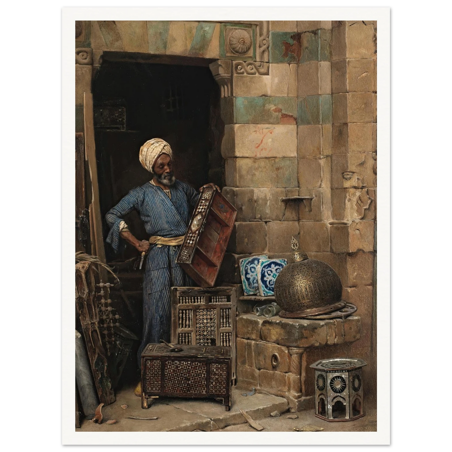 The Woodworker (1884) Art Print | Ludwig Deutsch-Quipham Collections