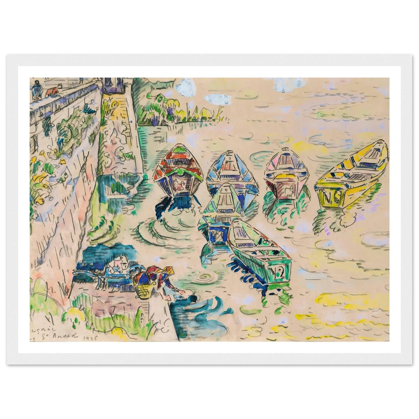 Bourg Saint-Andéo (1926) Art Print | Paul Signac-Quipham Collections