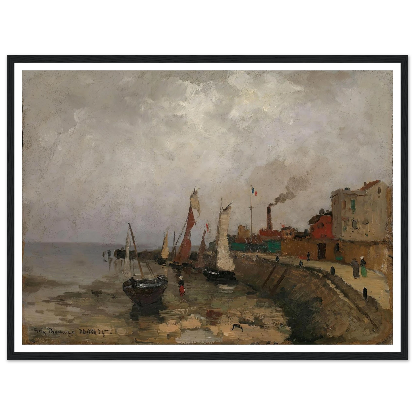 Fransk havn (Le Havre) (1875) Art Print | Frits Thaulow-Quipham Collections