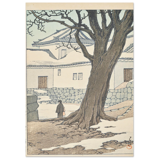 Hikonejo no zansetsu (Lingering snow at Hikone Castle) (1934) Art Print | Kawase Hasui-Quipham Collections