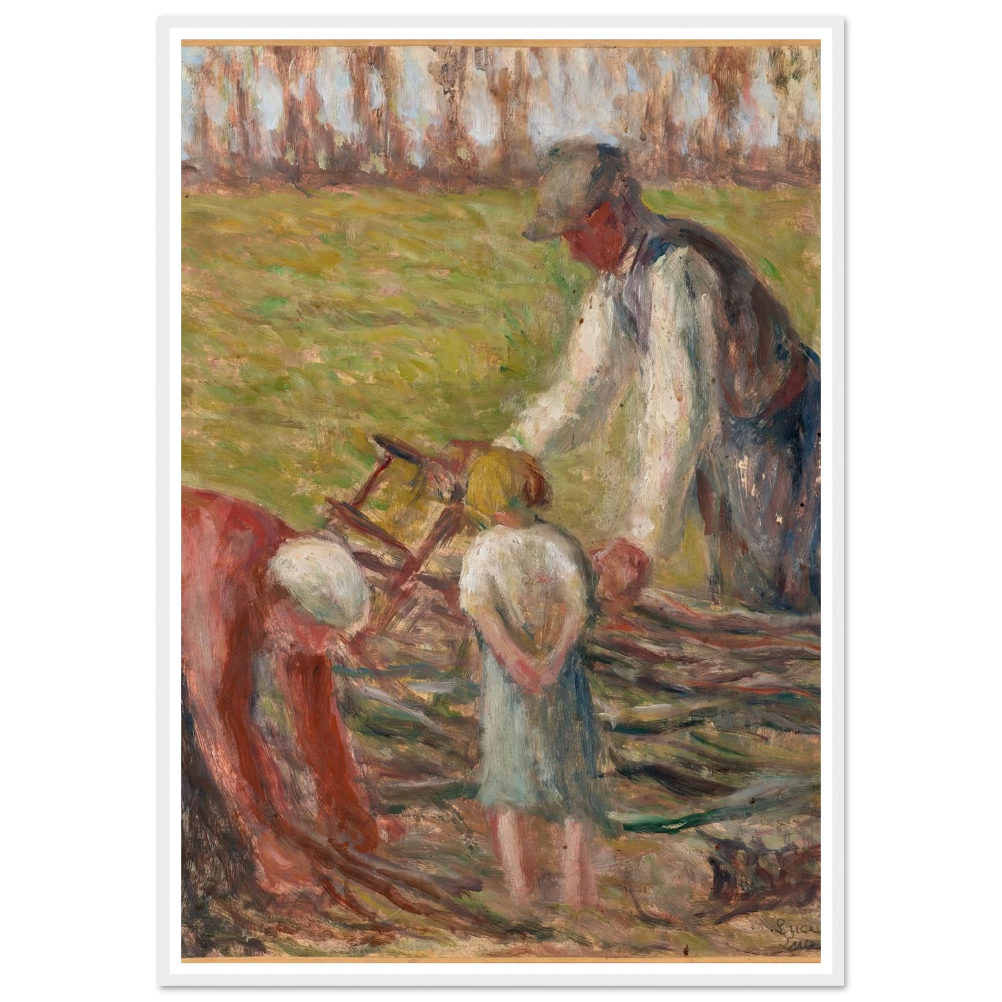 Le scieur de fagots (1935) Art Print | Maximilien Luce-Quipham Collections