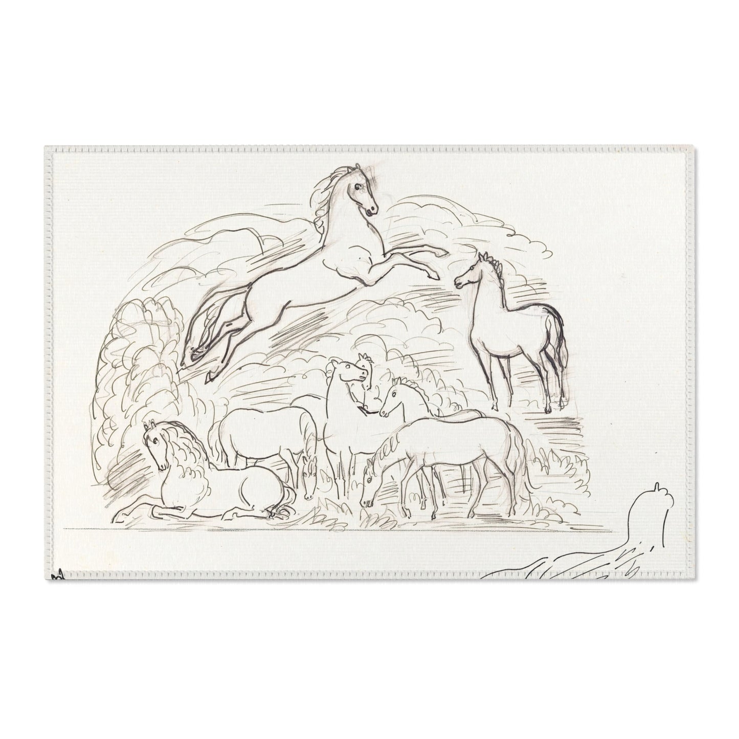 Schetsblad met paarden (1891) Rug | Leo Gestel-Quipham Collections