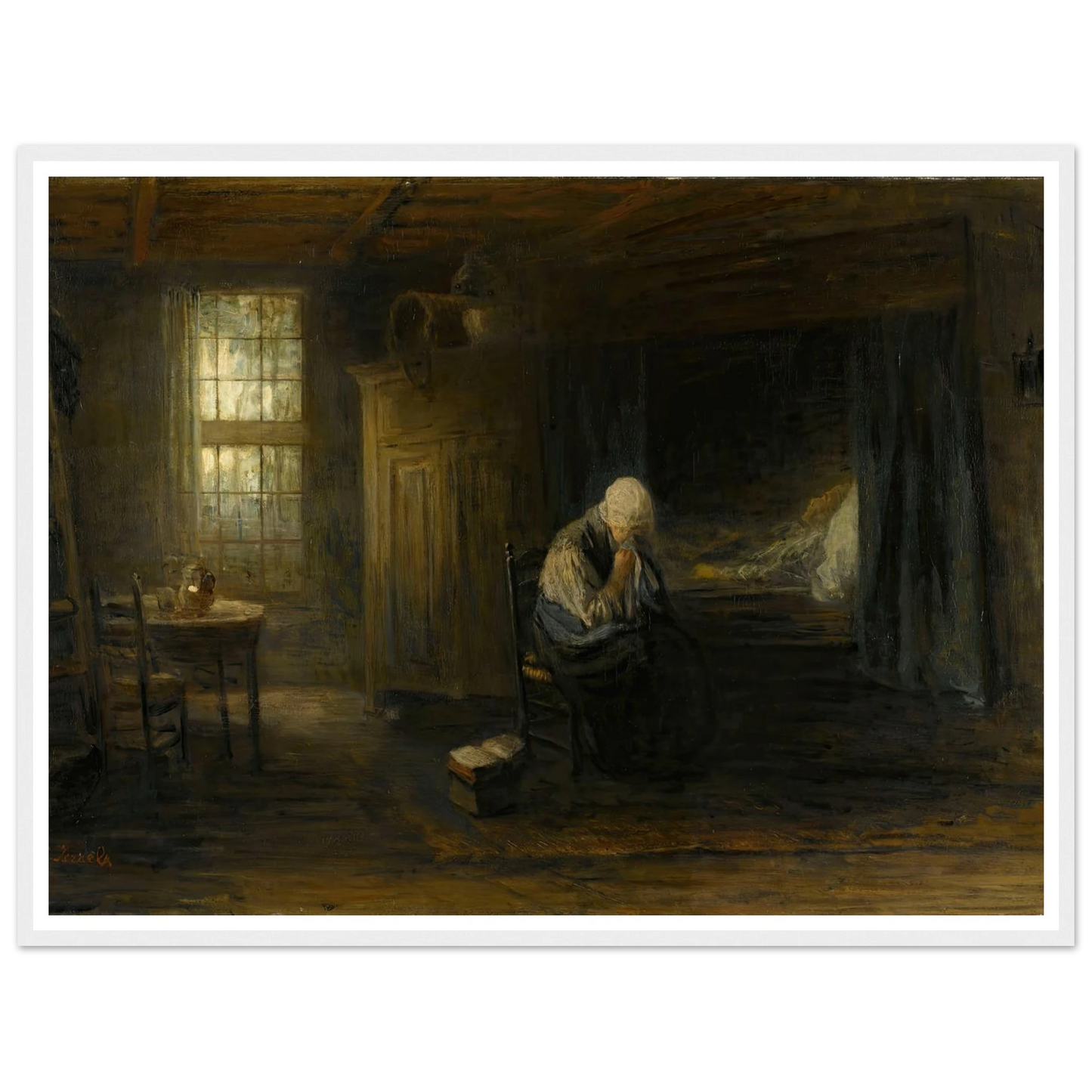 ‘Alone in the World’ (1878) Art Print | Jozef Israels-Quipham Collections