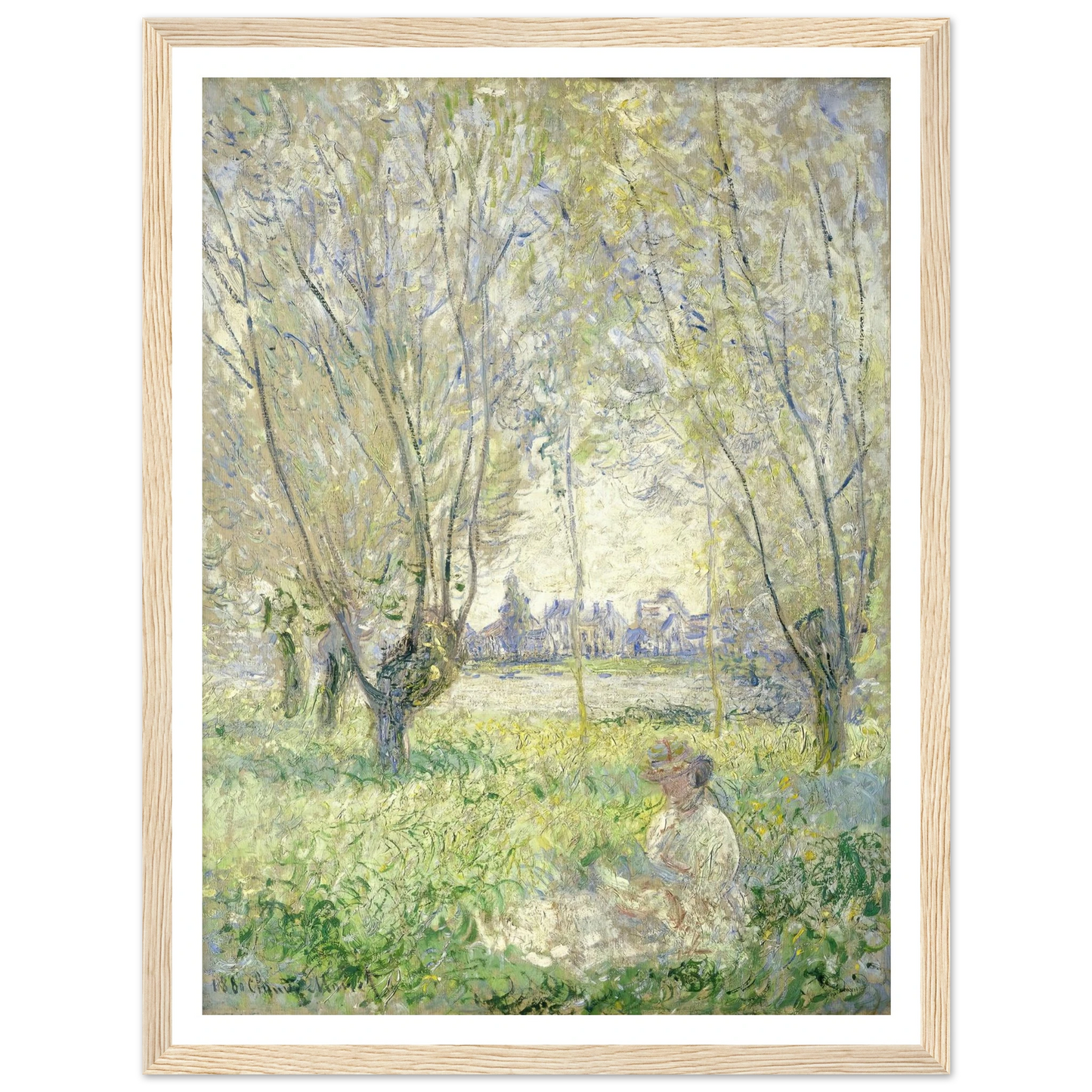 Woman Seated under the Willows (1880) Art Print | Claude Monet-Quipham Collections