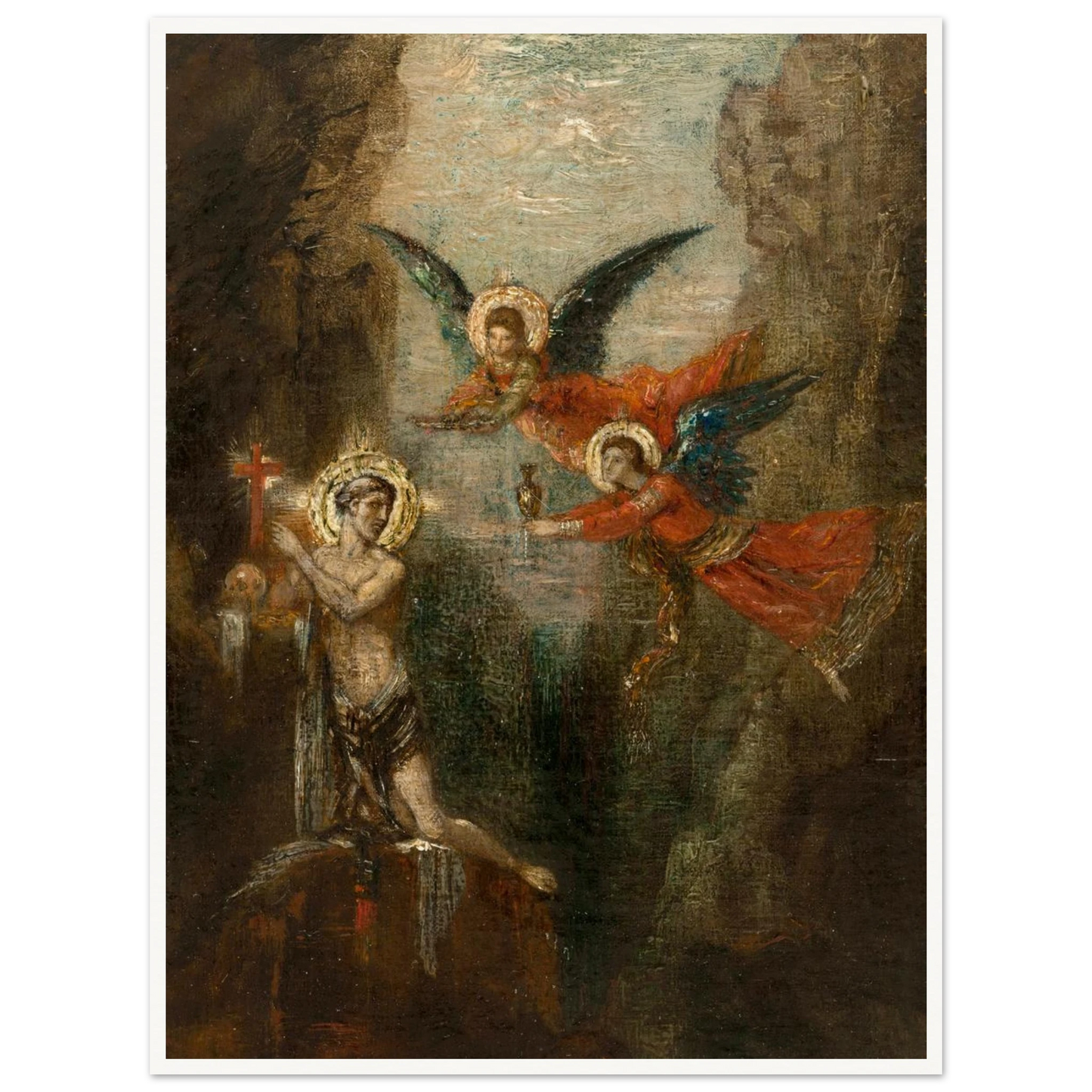 A Saint In The Desert (1879) Art Print | Gustave Moreau-Quipham Collections