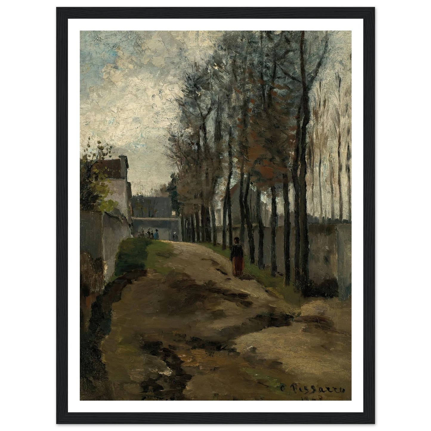 Le Chemin, paysage hivernal (1862) Art Print | Camille Pissarro-Quipham Collections