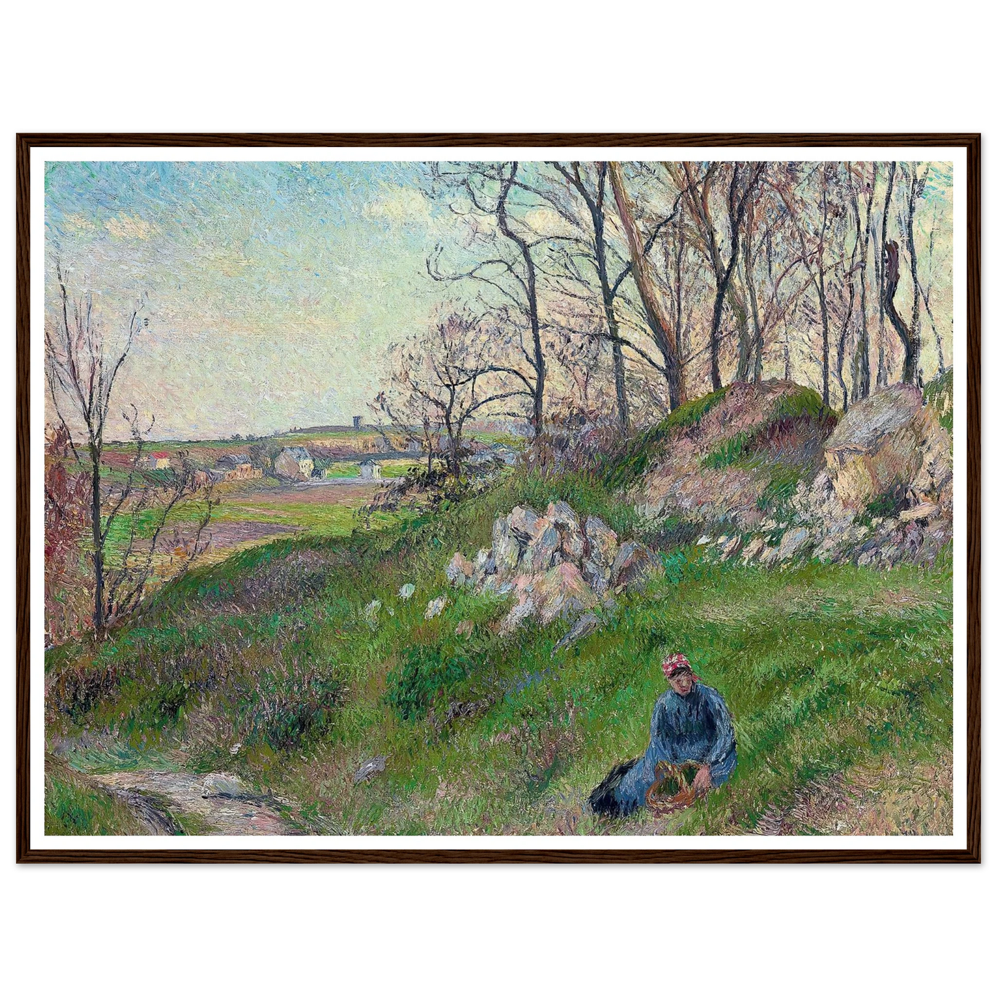 Les carrières du Chou, Pontoise (1882) Art Print | Camille Pissarro-Quipham Collections