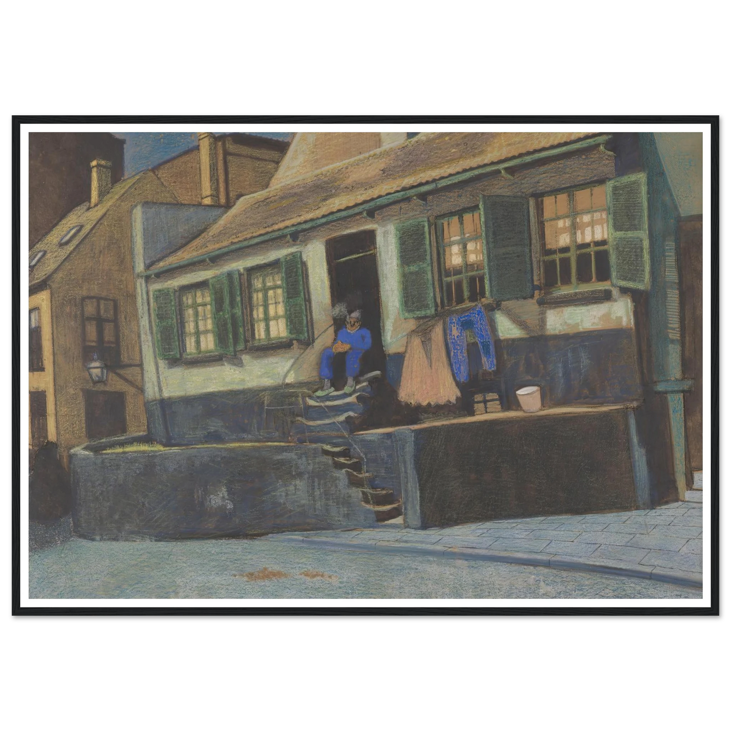 Het huis genaamd ‘De Preekstoel’ te Oostende (1911) Art Print | Leon Spilliaert-Quipham Collections