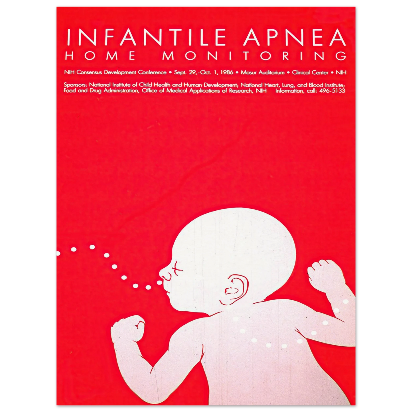 Infantile apnea home monitoring (1986) Art Print | National Institutes of Health-Quipham Collections
