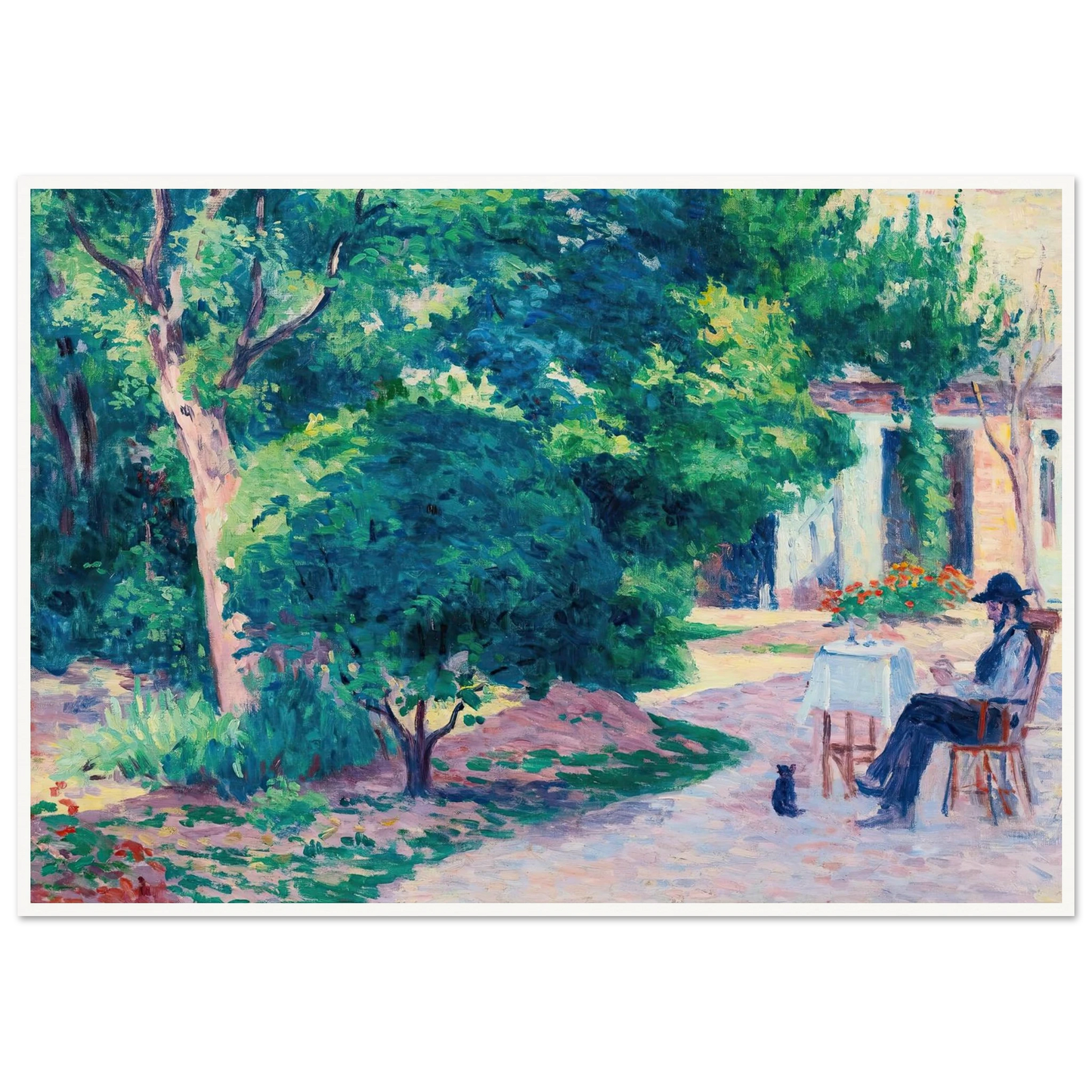 Paris, Le Jardin D’alexandre Charpentier Au Hameau Boileau (circa 1900) Art Print | Maximilien Luce-Quipham Collections