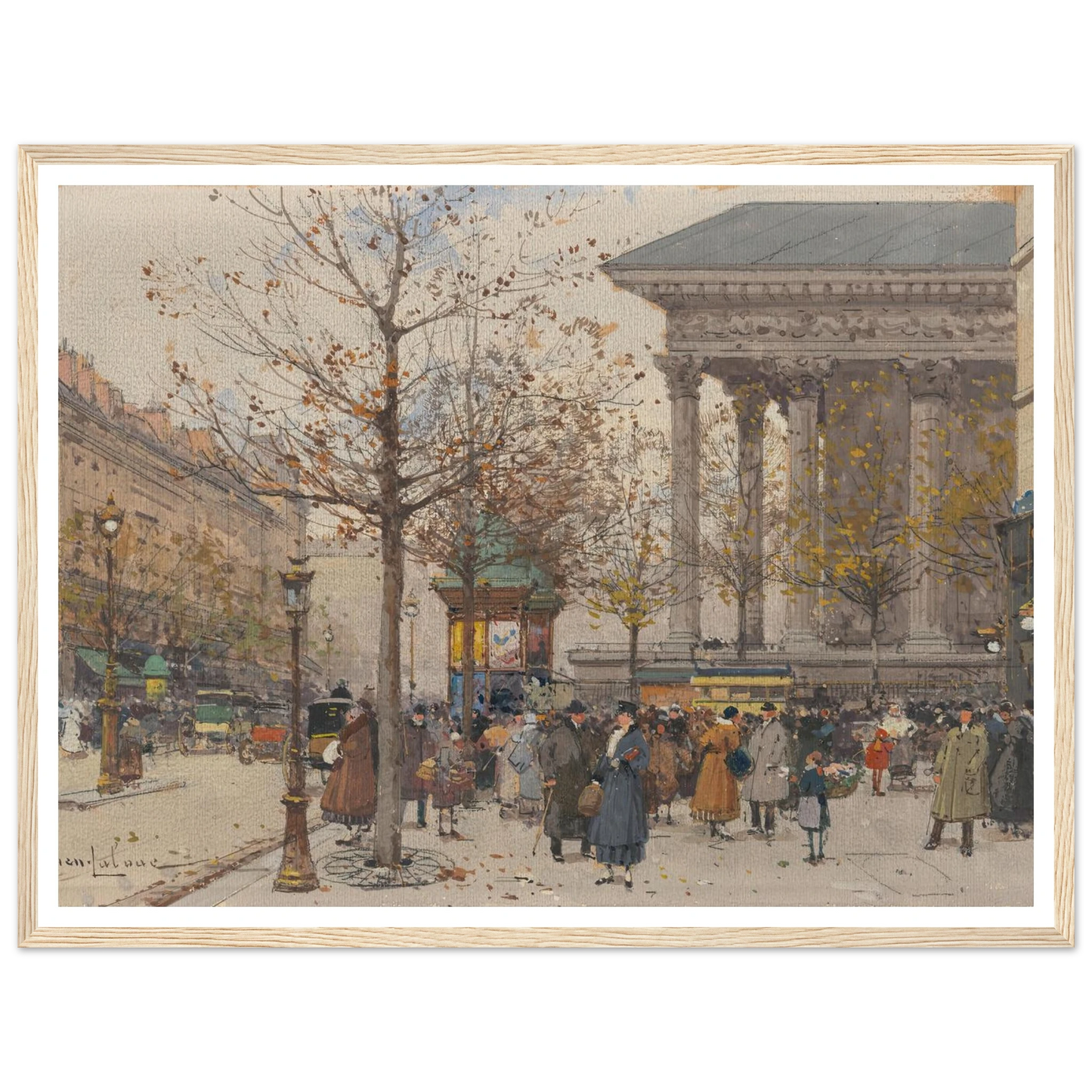 Vue animée de la Madeleine Art Print | Eugene Galien Laloue-Quipham Collections