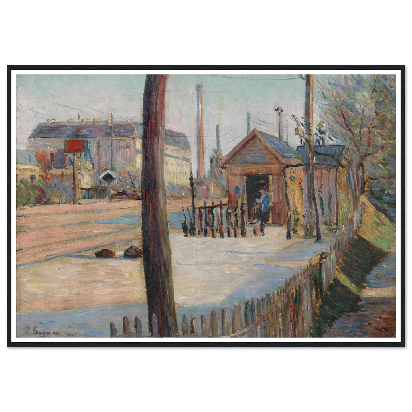Railway junction near Bois-Colombes Art Print | Paul Signac-Quipham Collections