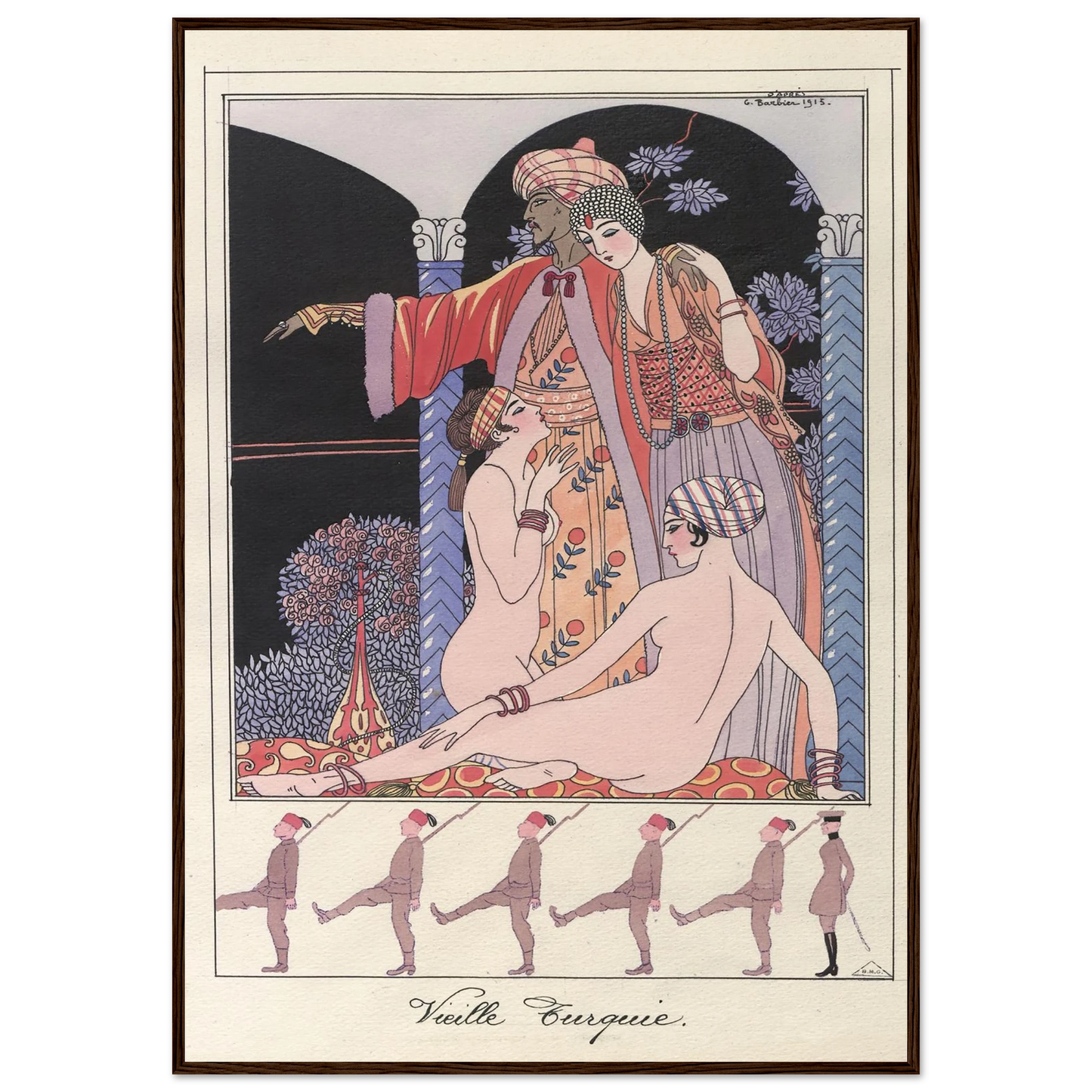 Vieille Turquie (Dans le sérail) (1914-1915) Art Print | George Barbier-Quipham Collections