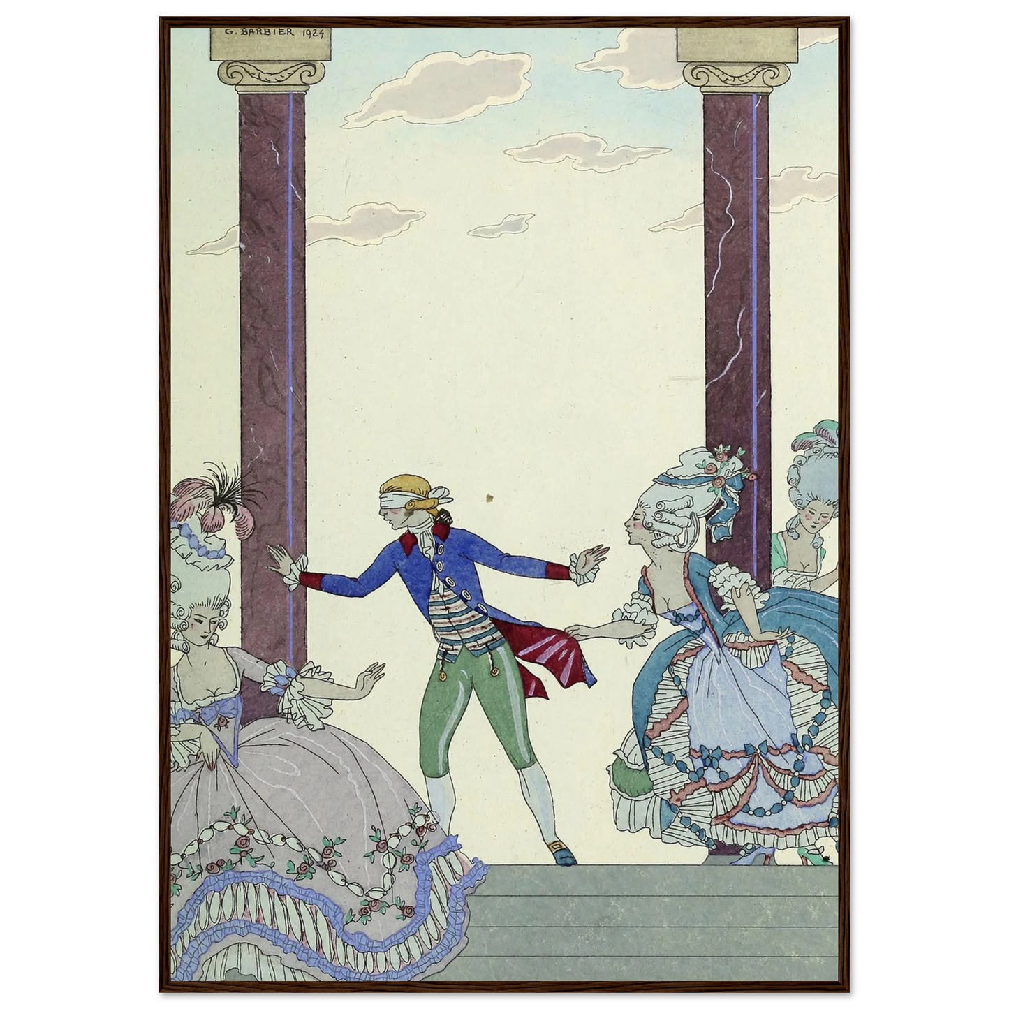 Falbalas et fanfreluches, Colin-Maillard (1925) Art Print | George Barbier-Quipham Collections
