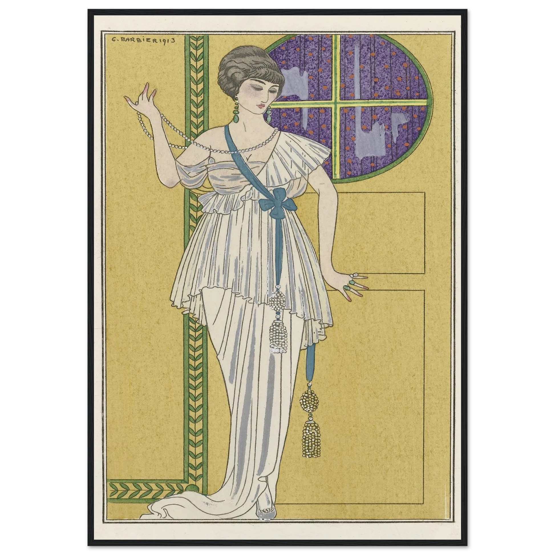 Grande robe du soir (1913) Art Print | George Barbier-Quipham Collections
