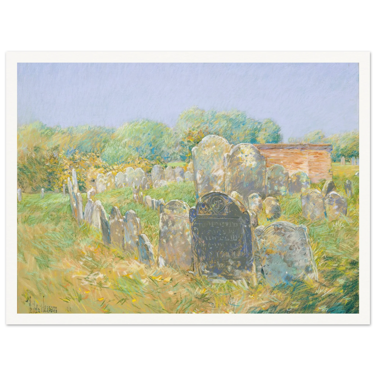 Colonial Graveyard at Lexington (ca. 1891) Art Print | Childe Hassam-Quipham Collections