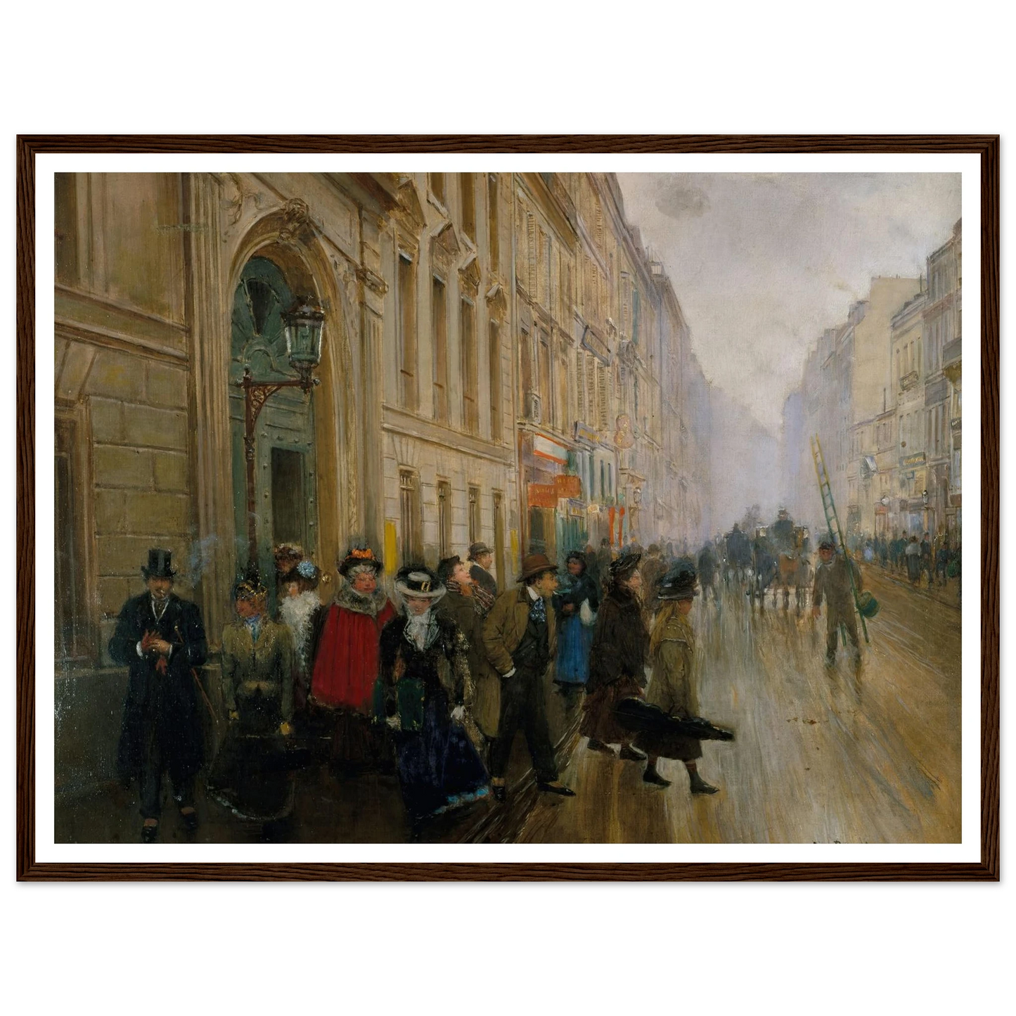 La sortie du conservatoire de musique (1899) Art Print | Jean Beraud-Quipham Collections