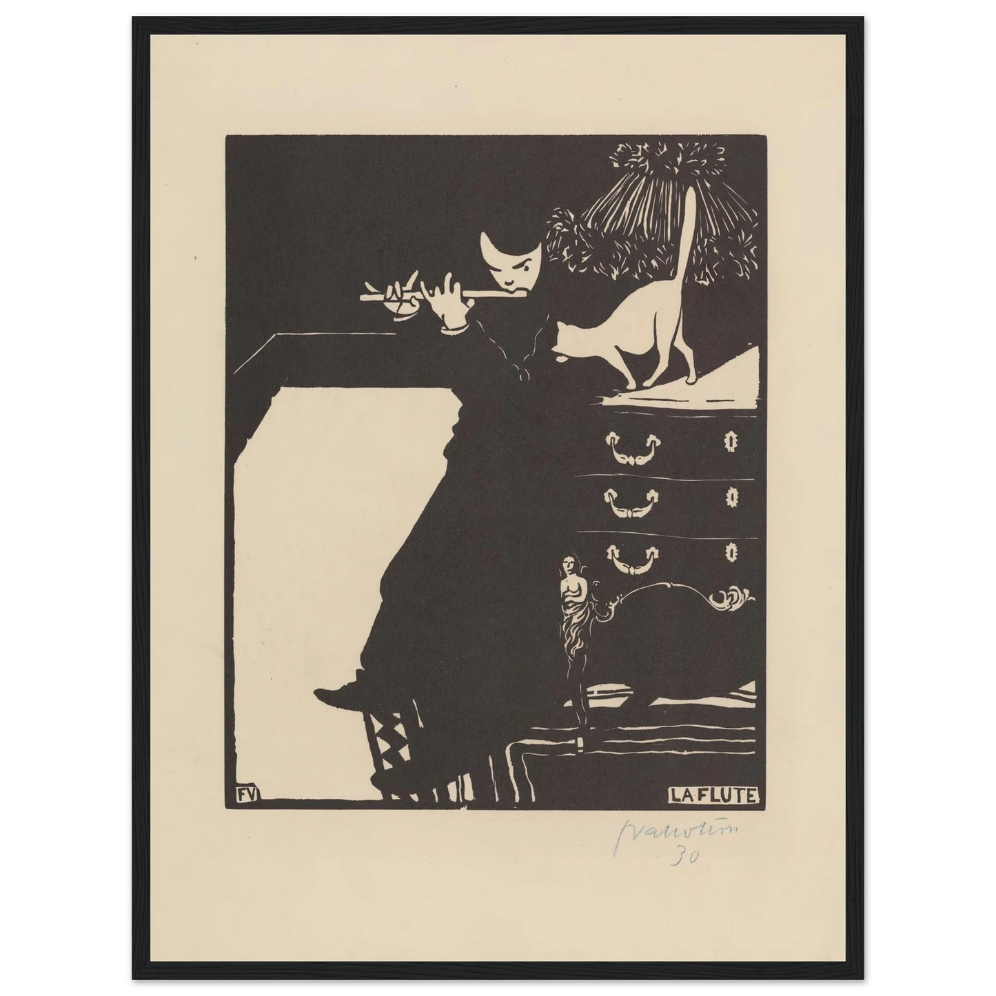 La flûte (1896) Art Print | Felix Vallotton-Quipham Collections