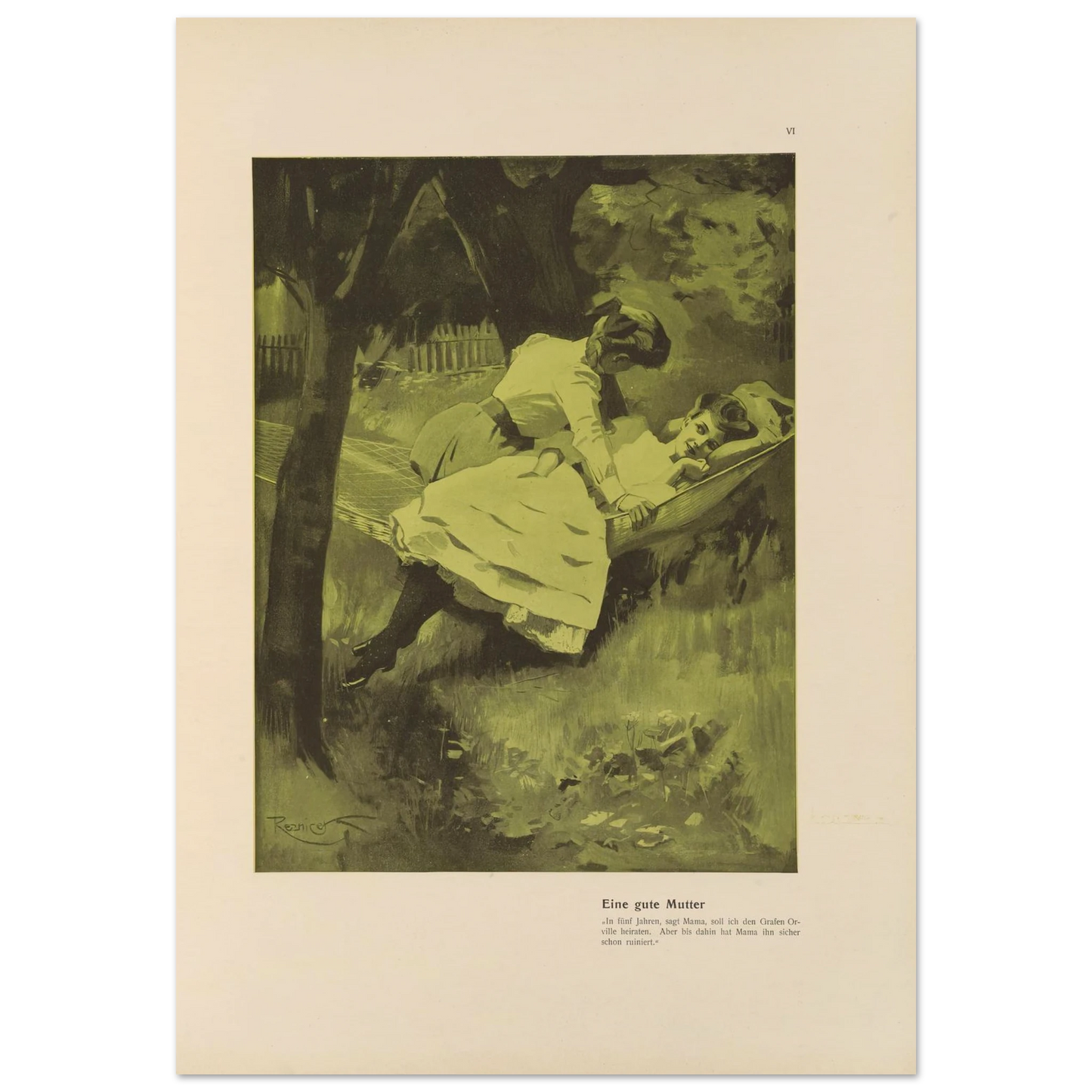 Eine gute Mutter (1908) Art Print | Ferdinand Freiherr von Reznicek-Quipham Collections