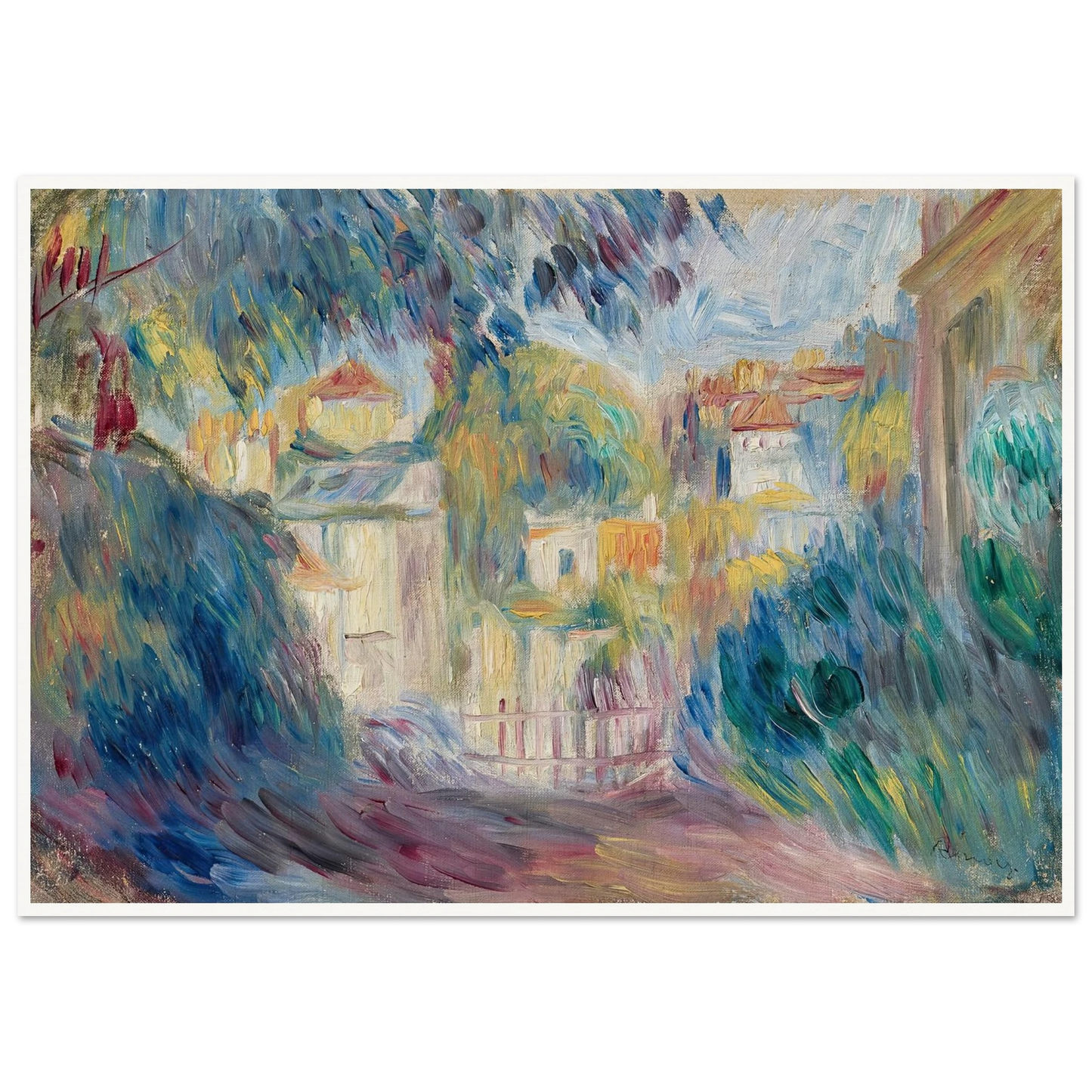 Jardin à Montmartre (1895-1900) Art Print | Pierre Auguste Renoir-Quipham Collections
